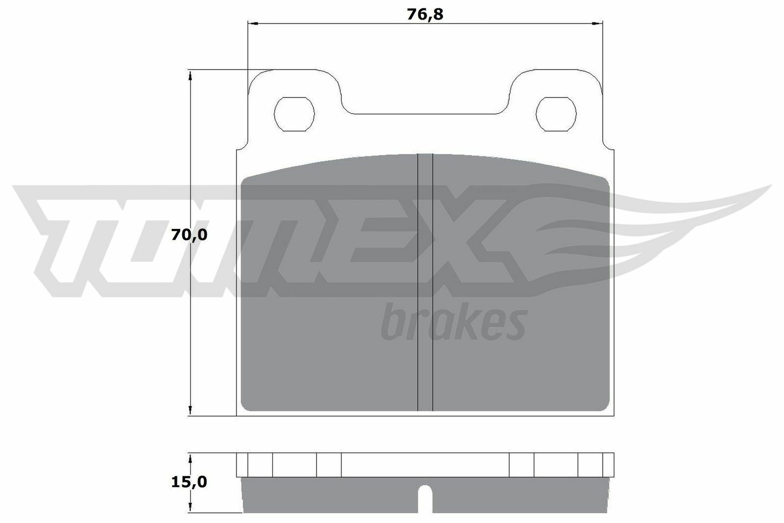 Sada brzdových destiček, kotoučová brzda TOMEX Brakes